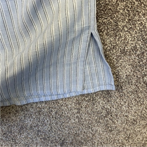 Express Women's Linen-Blend Pinstripe Sleeveless Button Up Shirt Size XL NWT $58 - Picture 8 of 16